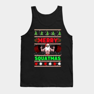 Santa Merry Squatmas Tank Top